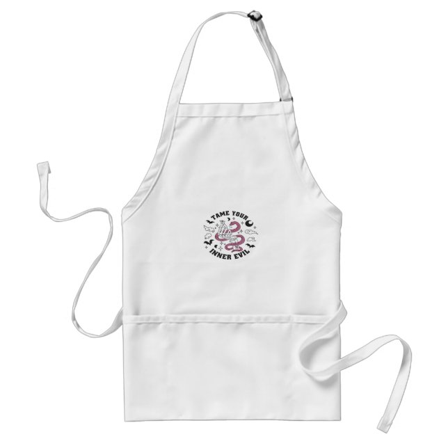 Skeleton Hand Making Heart Minimal Design Standard Apron (Front)