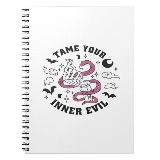 Skeleton Hand Making Heart  Notebook (Front)