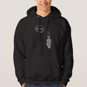 Skeleton Hand Mini Heart Valentine Love Anti Bully Hoodie