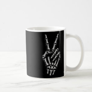 Skeleton Hand Peace Sign Bone 1  Coffee Mug