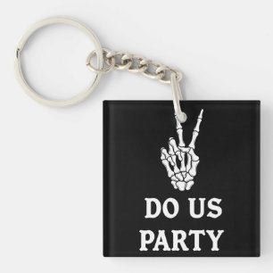 Skeleton Hand Rock Sign Keychain