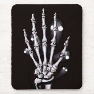 Skeleton Hand With Creepy Ghosts Gothic Mouse Pad
