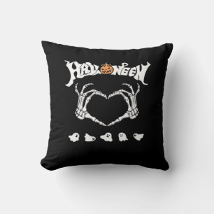 Skeleton Hand With , Halloween Design Throw Pillow