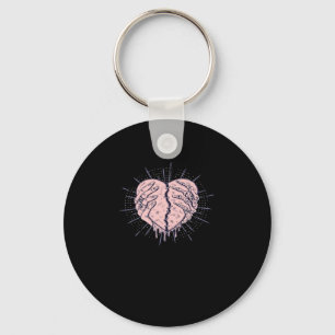 Skeleton Hand With Heart Classic Keychain
