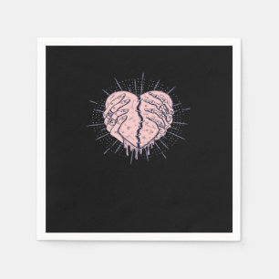 Skeleton Hand With Heart Classic Napkin