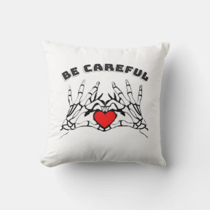 Skeleton Hand With Heart Classic Style Throw Pillow