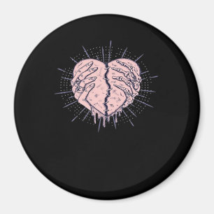 Skeleton Hand With Heart Gentle Expression Magnet