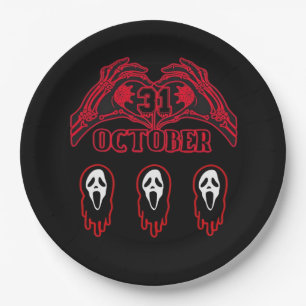 Skeleton Hands 31/10 Classic Paper Plate