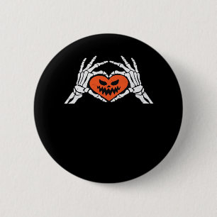 Skeleton Hands A Spooky Halloween Heart Classic 2 Inch Round Button