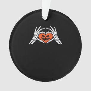 Skeleton Hands A Spooky Halloween Heart Classic Ornament