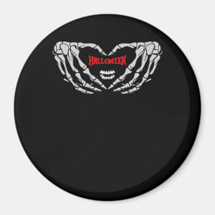 Skeleton Hands Folded In A Heart. Funny Halloween  Magnet