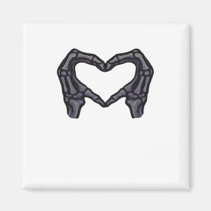 Skeleton Hands Forming A Heart  Magnet