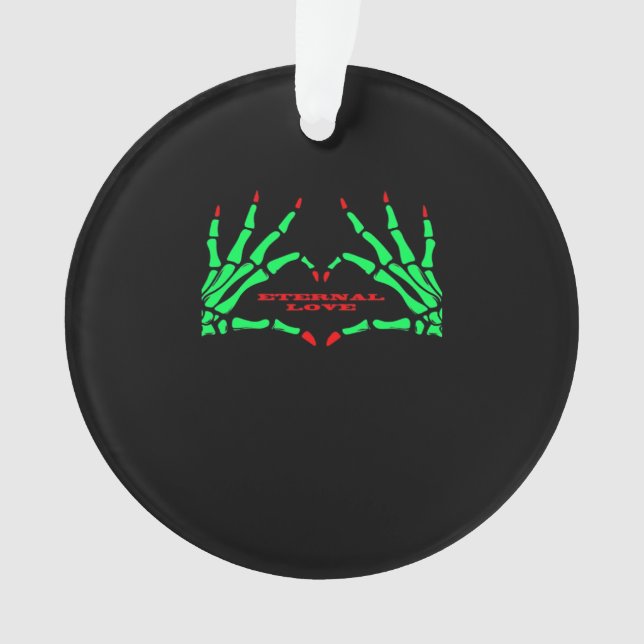 Skeleton Hands - Funny Halloween Ornament (Front)