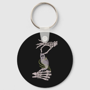 Skeleton Hands Ghost Spooky Halloween Keychain