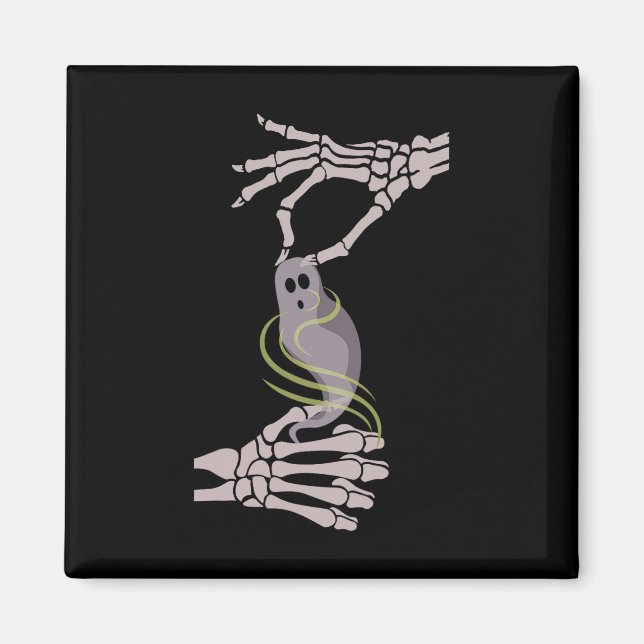 Skeleton Hands Ghost Spooky Halloween  Magnet (Front)