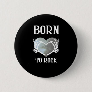 Skeleton Hands Grey Heart Graphic For  Classic 2 Inch Round Button