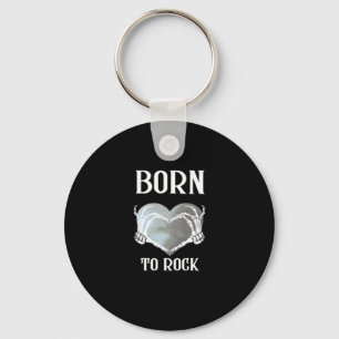 Skeleton Hands Grey Heart Graphic For  Classic Keychain