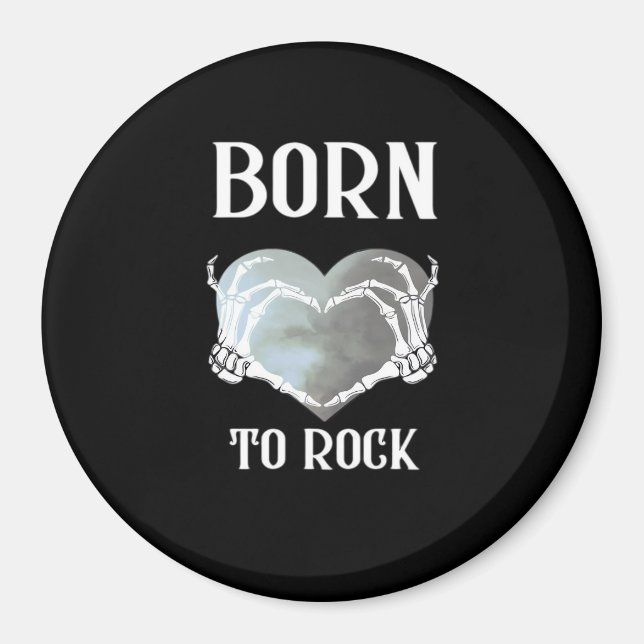 Skeleton Hands Grey Heart Graphic For  Classic Magnet (Front)