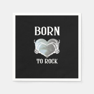 Skeleton Hands Grey Heart Graphic For  Classic Napkin