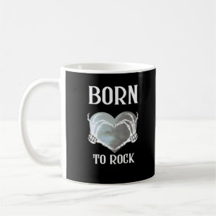 Skeleton Hands Grey Heart Modern Aesthetic Coffee Mug