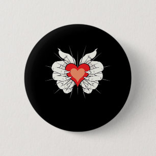 Skeleton Hands Heart Classic 2 Inch Round Button