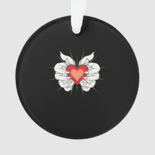 Skeleton Hands Heart Classic Aesthetic Ornament
