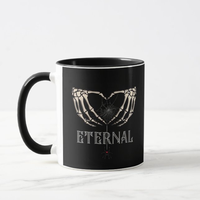 Skeleton Hands Heart Classic Mug (Left)