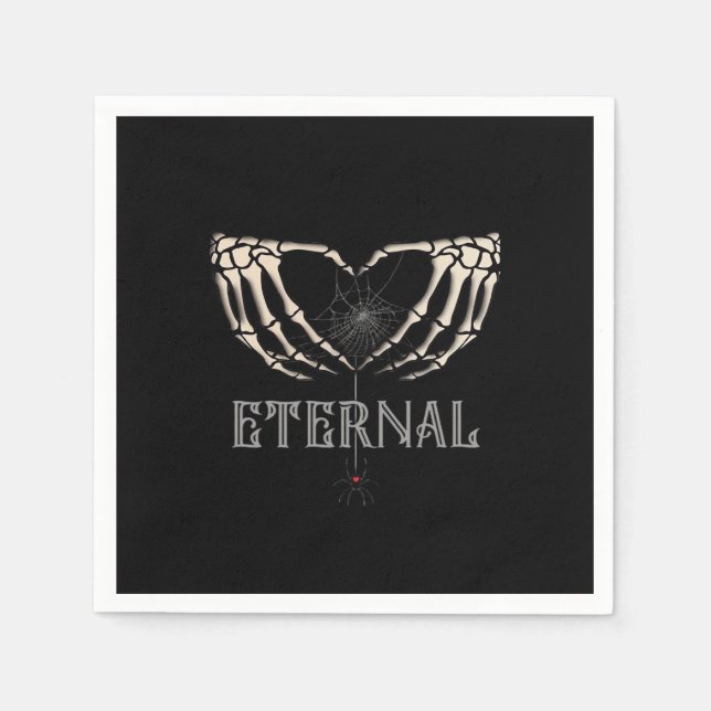 Skeleton Hands Heart Classic Napkin (Front)