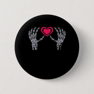 Skeleton Hands Heart Cute 2 Inch Round Button