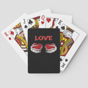 Skeleton Hands Heart Funny Design Playing Cards