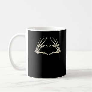 Skeleton Hands Heart Funny Halloween Men Women Kid Coffee Mug
