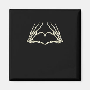 Skeleton Hands Heart Funny Halloween Men Women Kid Magnet