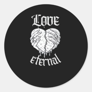 Skeleton Hands Heart Gothic Classic  Classic Round Sticker