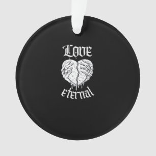 Skeleton Hands Heart Gothic Classic  Ornament