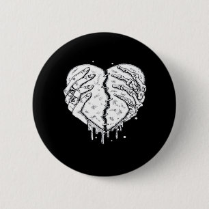 Skeleton Hands Heart– Gothic Heart Classic 2 Inch Round Button