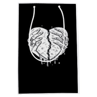 Skeleton Hands Heart– Gothic  Heart Classic Medium Gift Bag