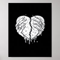 Skeleton Hands Heart– Gothic  Heart Classic