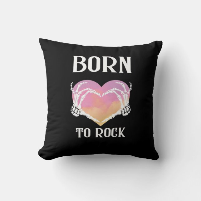 Skeleton Hands Heart Graphic For Classic Throw Pillow (Front)