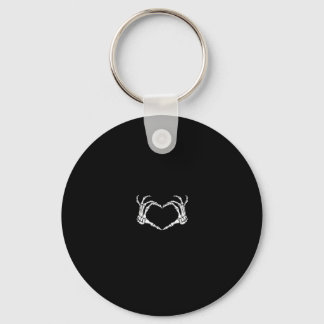 Skeleton Hands Heart Graphic Keychain