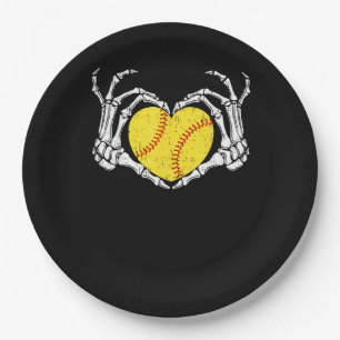 Skeleton Hands Heart Halloween Costume Softball Wo Paper Plate