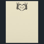 Skeleton Hands Heart Shape Custom Wedding Letterhead<br><div class="desc">This custom letterhead is perfect for including additional information with wedding invitations or used it to create your own custom menu or program for your wedding day. The paper is a cream or ivory colour and features an illustration of skeleton hands in a heart shape framing the initials of the...</div>