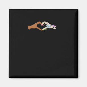 Skeleton Hands Heart Show Basic Magnet