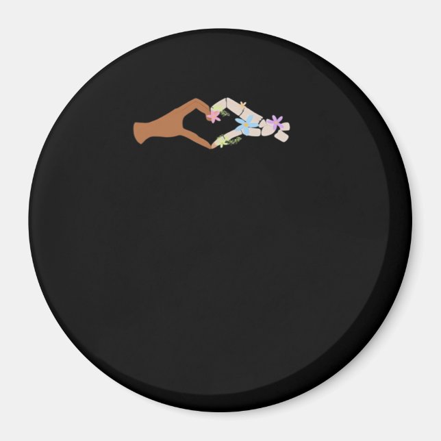 Skeleton Hands Heart Show Basic Magnet (Front)