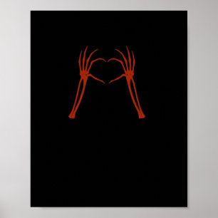 Skeleton Hands Heart Sign Costume Funny Halloween