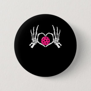 Skeleton Hands Heart Sign Funny Pickle Valentine's 2 Inch Round Button