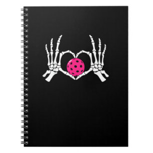 Skeleton Hands Heart Sign Funny Pickle Valentine's Notebook