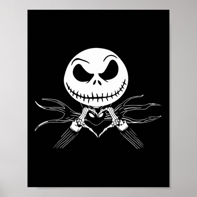 Skeleton Hands Heart Sign Funny Skull Halloween Co (Front)