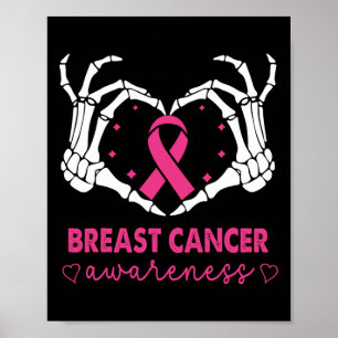 Skeleton Hands Heart Sign Halloween Breast Cancer 