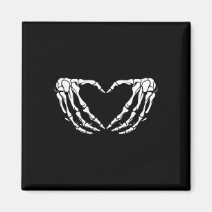 Skeleton Hands Heart Sign Halloween Costume Women  Magnet