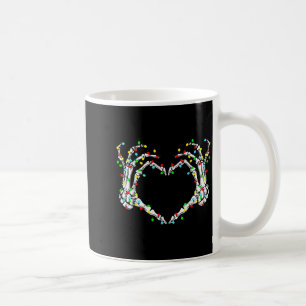 Skeleton Hands Heart Sign Light Christmas Costume Coffee Mug